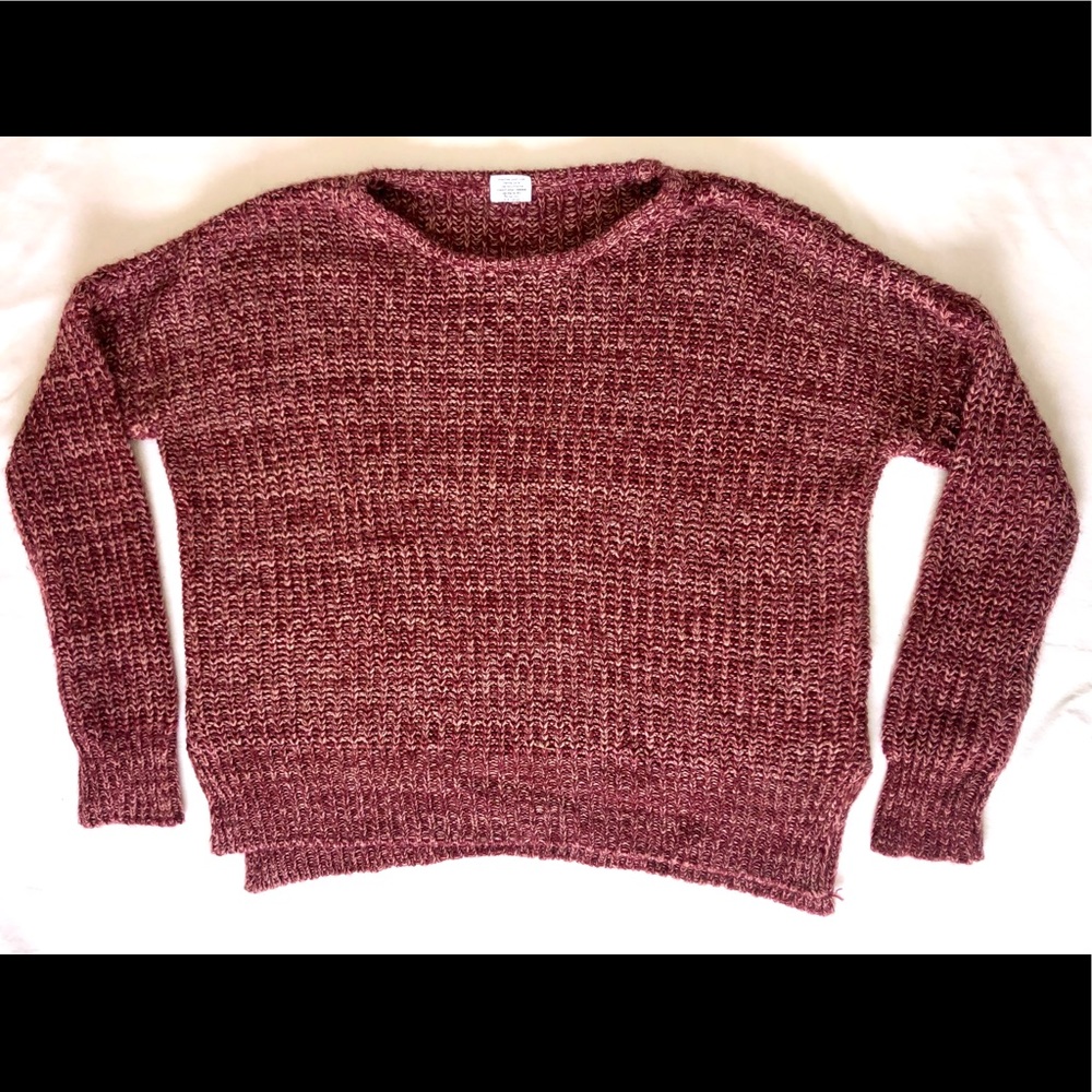maroon sweater, size XL